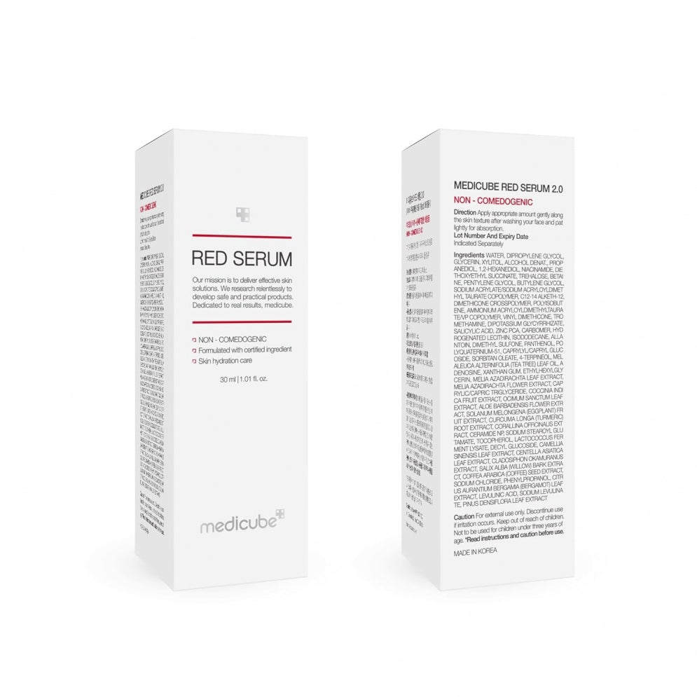 Medicube Red Serum 2.0 New 30ml: Soothing, Hydrating, Acne-Prone Skin Solution