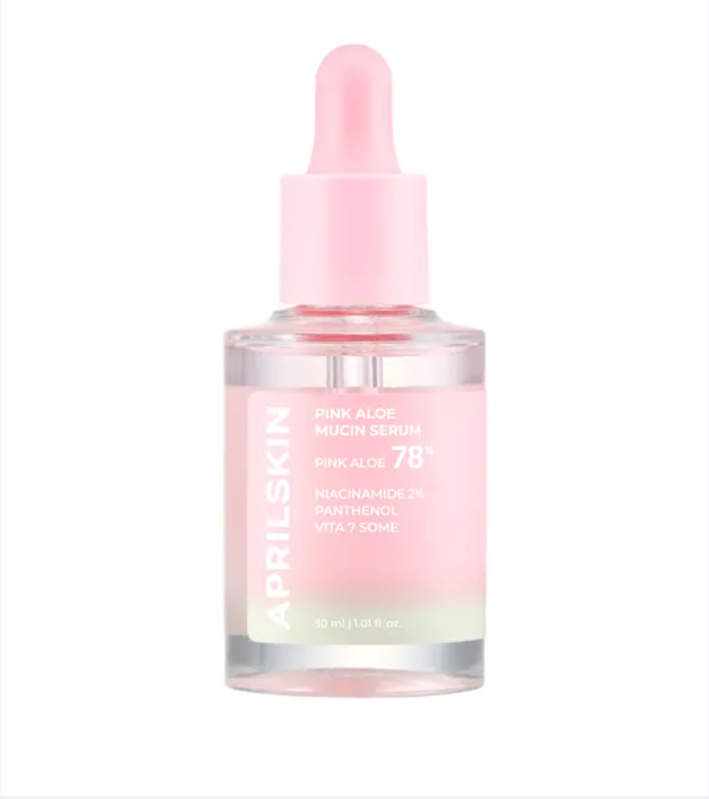 APRILSKIN Sérum Pink Aloe Mucin, Hydratation Intense, Peau Apaisée, K-Beauty, Skincare Coréenne, Aloe Vera, Mucin Végétal, Éclat Naturel, Peau Repulpée, Soin Visage, Barrière Cutanée, Peau Sensible, Texture Légère, Teint Frais