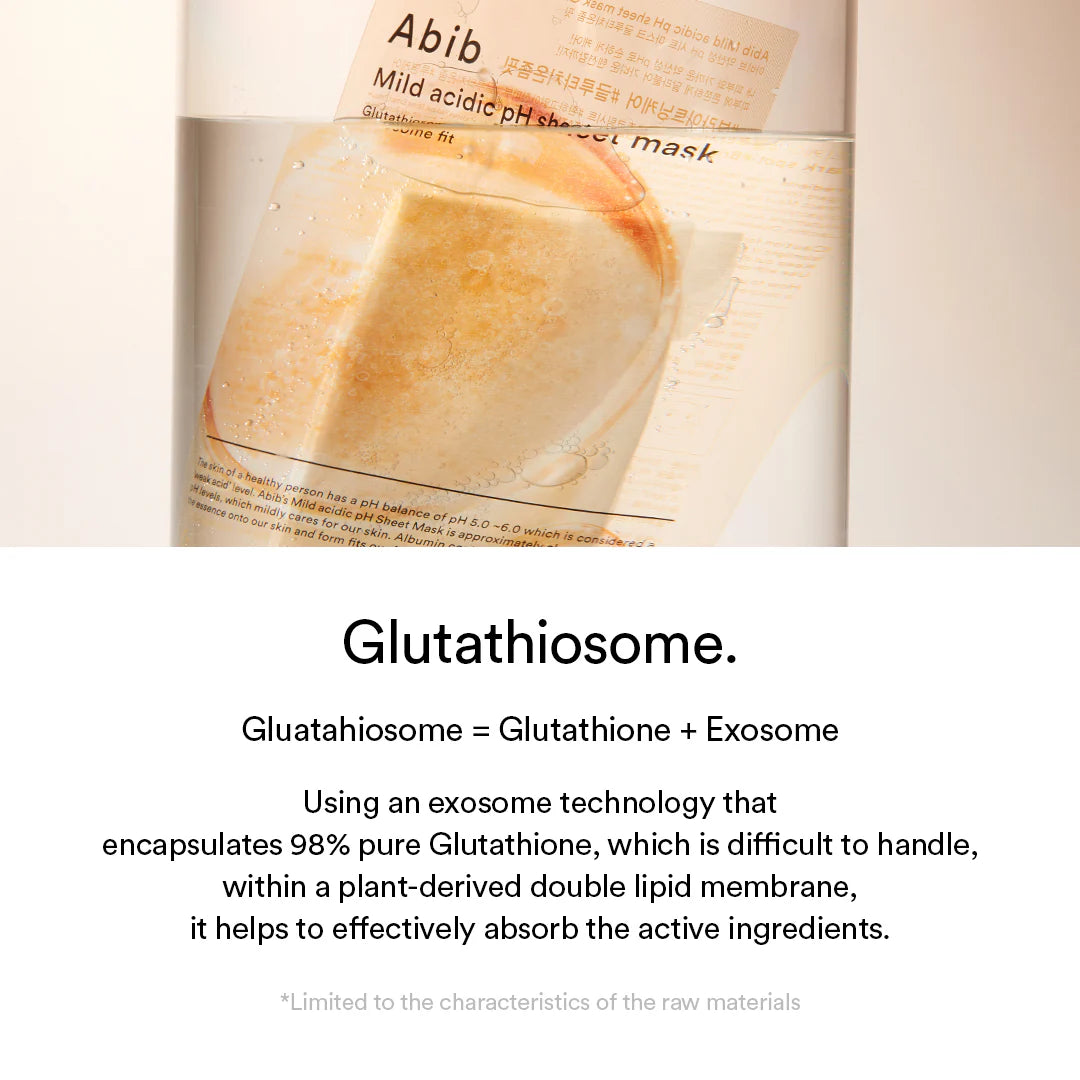Abib - Mild Acidic pH Sheet Mask Glutathiosome Fit - 1 masque