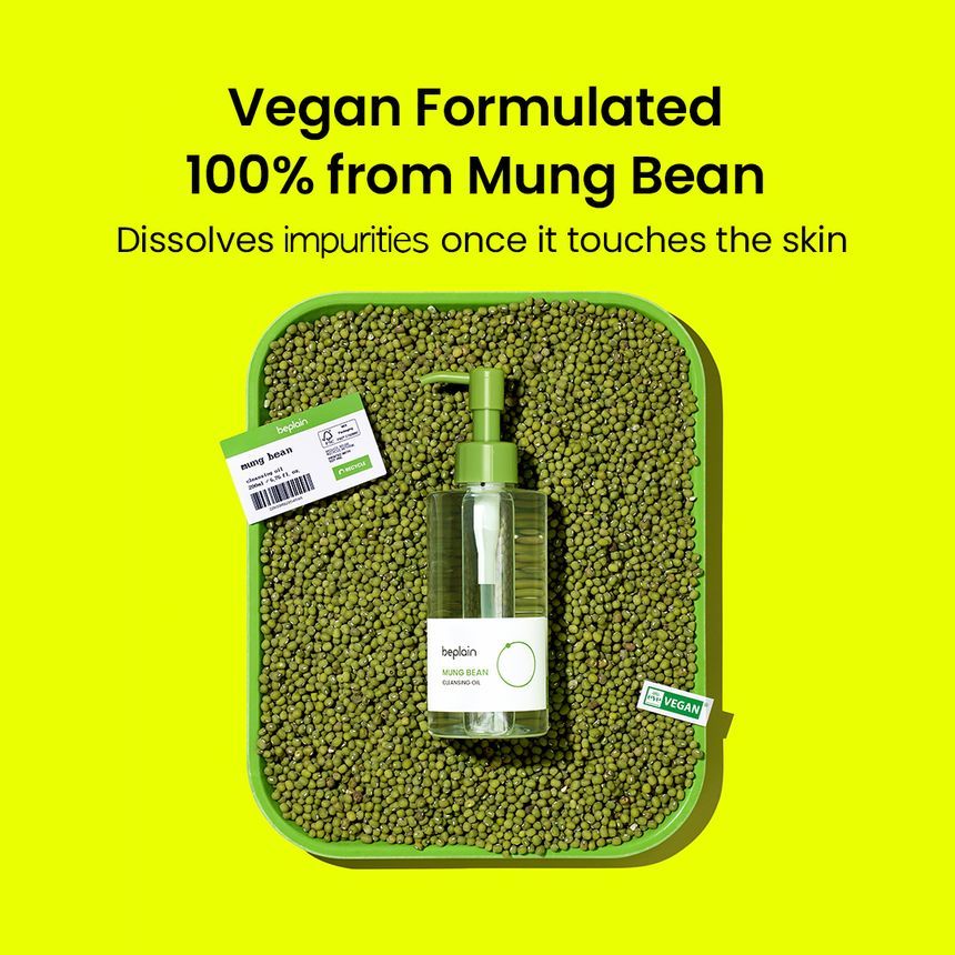 beplain Mung Bean Cleansing Oil Jumbo 200ml - Gentle Hydrating Facial Cleanser