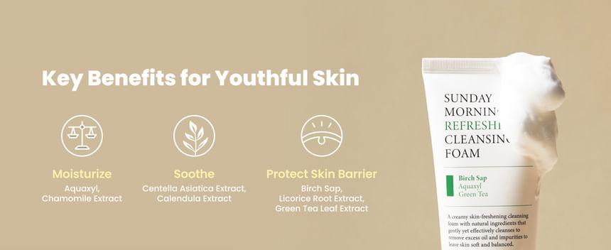 AXIS-Y Sunday Morning Hydrating pH-Balanced Cleansing Foam for All Skin Types