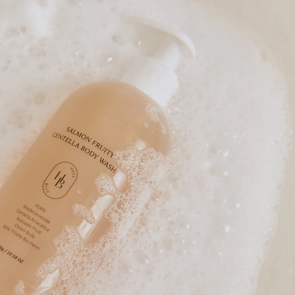 HEVEBLUE - Gel douche Centella & saumon – 300 g
