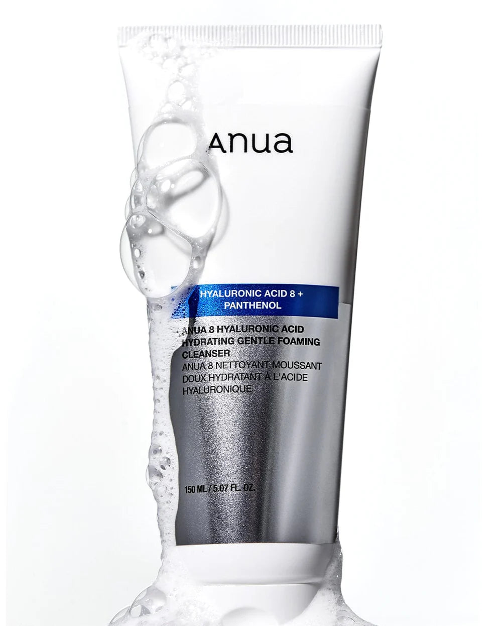 Anua - Nettoyant Moussant Doux Hydratant aux 8 Acides Hyaluroniques - 150 ml