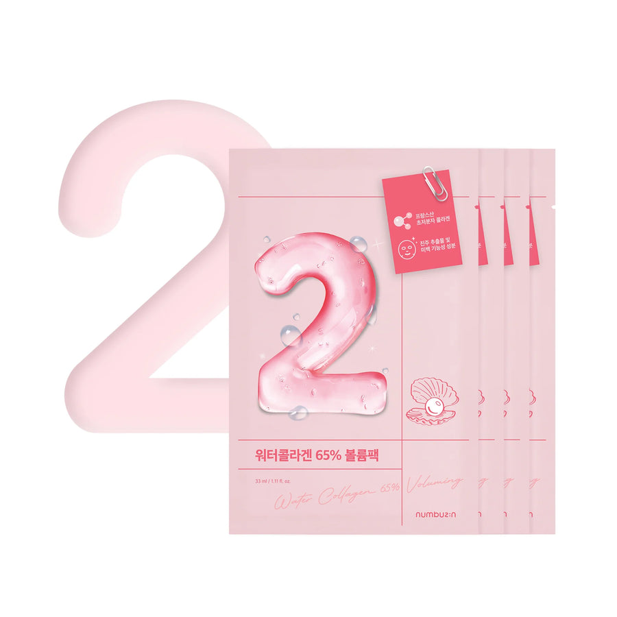 numbuzin, No.2 Water Collagen, Masque anti-âge, Collagène, Peau ferme, Hydratation, Soin régénérant, Peau lisse, Effet lifting, Masque hydratant, Soin de la peau, Peau nourrie, Éclat de la peau, Soin réparateur, Masque nourrissant