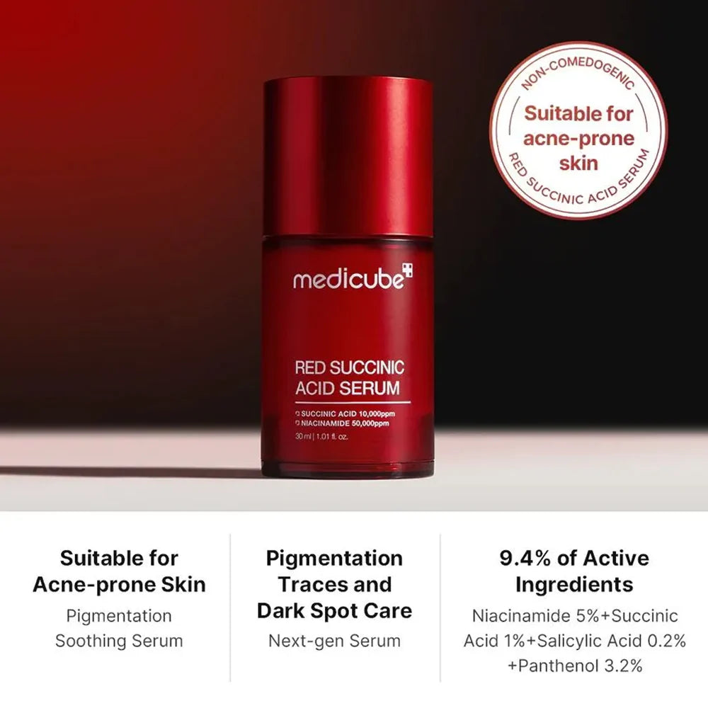 Medicube - Red Succinic Acid Clarifying Serum 30ml for Acne-Prone Skin