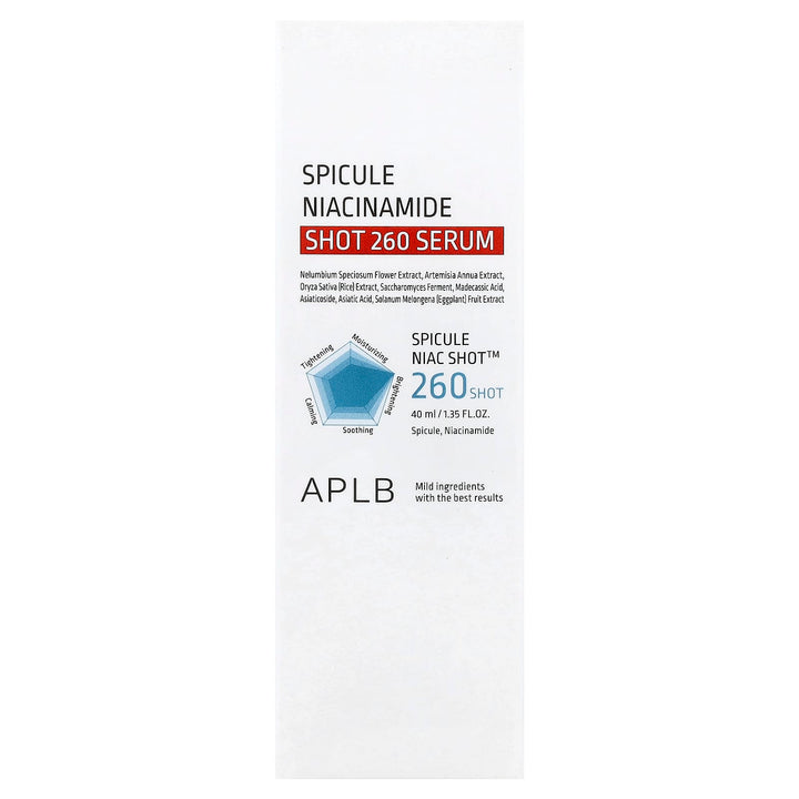 APLB, Spicule Niacinamide Shot 260 Serum, 1.35 fl oz (40 ml)