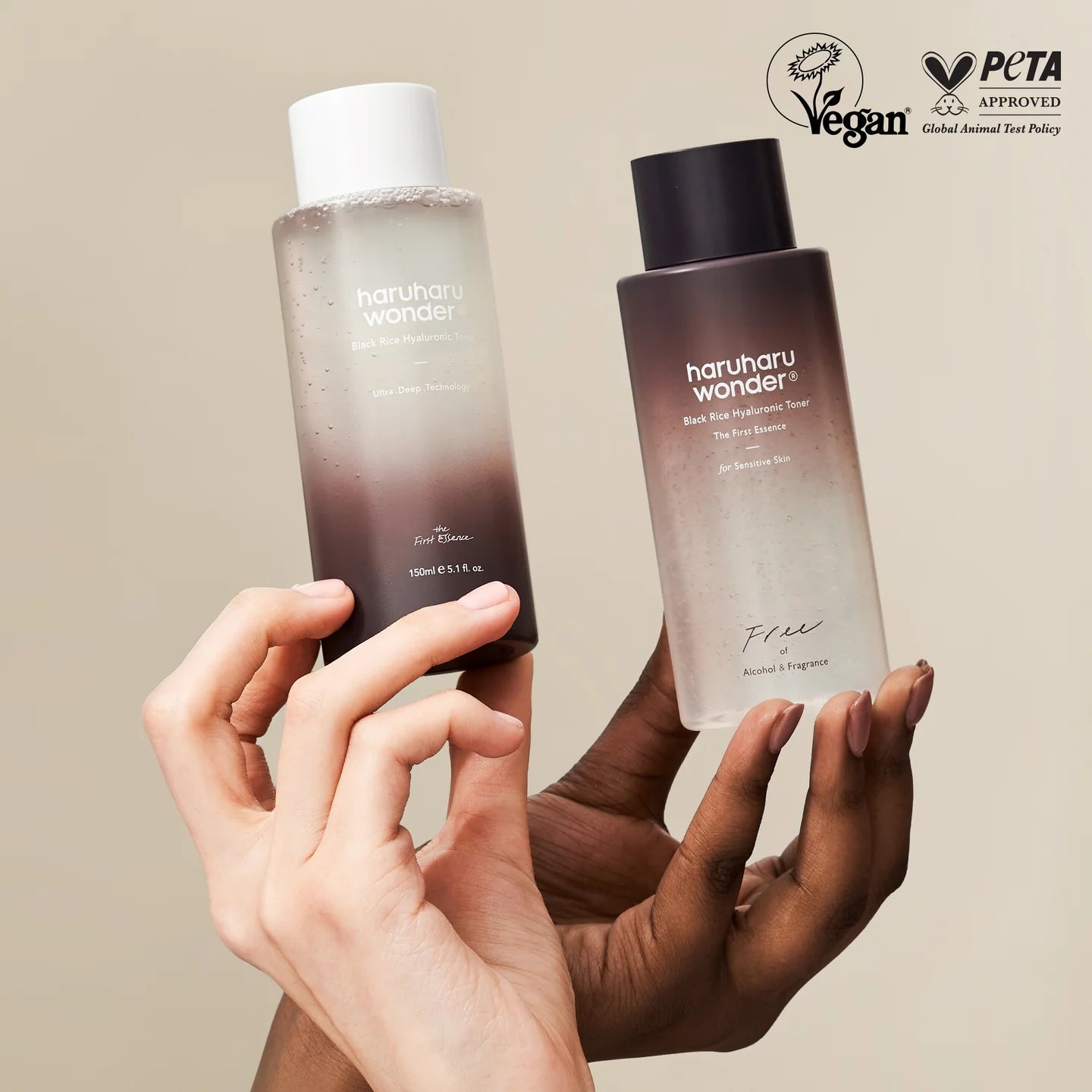 Haruharu Wonder - Lotion tonique à l'acide hyaluronique et au riz noir 300ml
