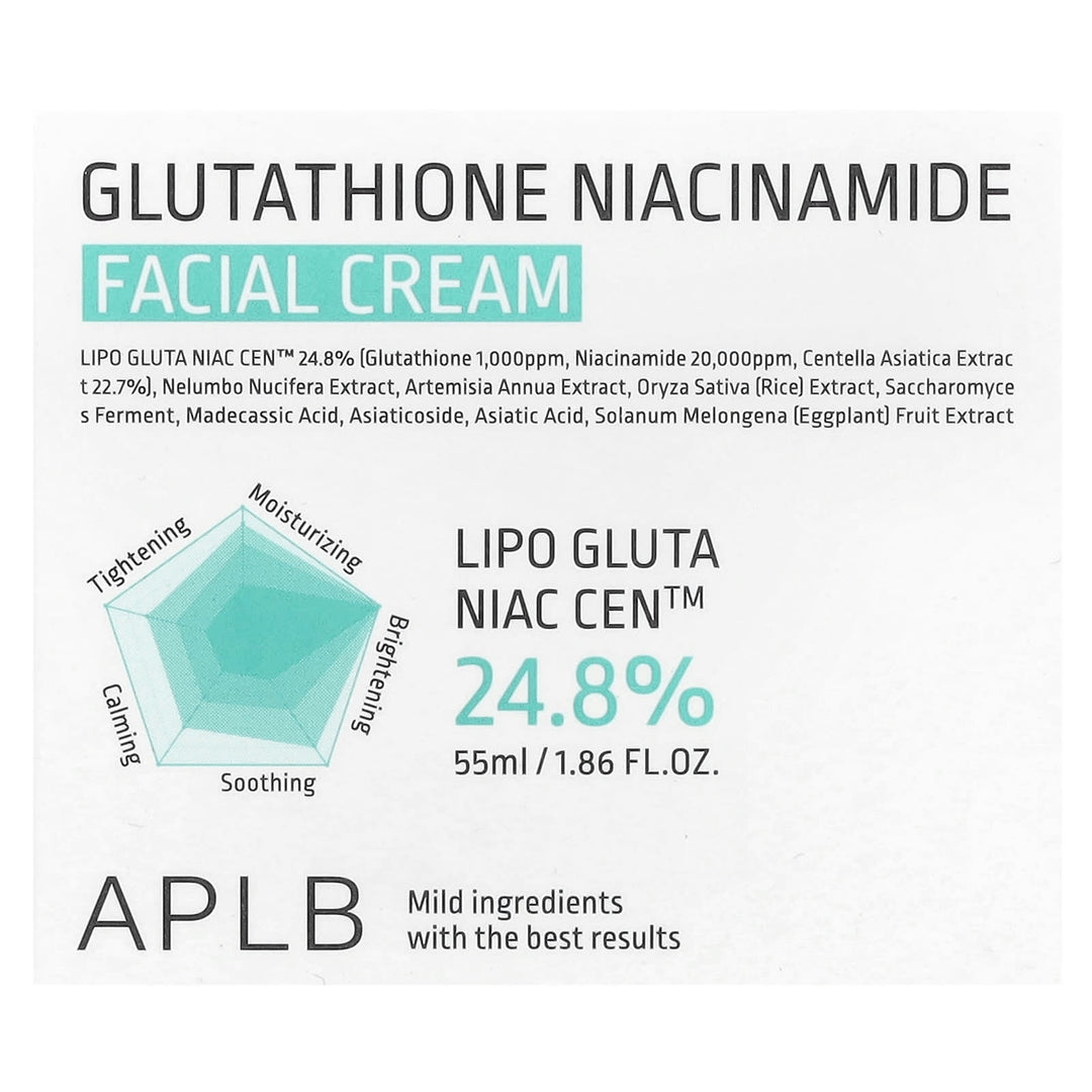 APLB, Glutathione Nicotinamide, Crème pour le visage, 55 ml