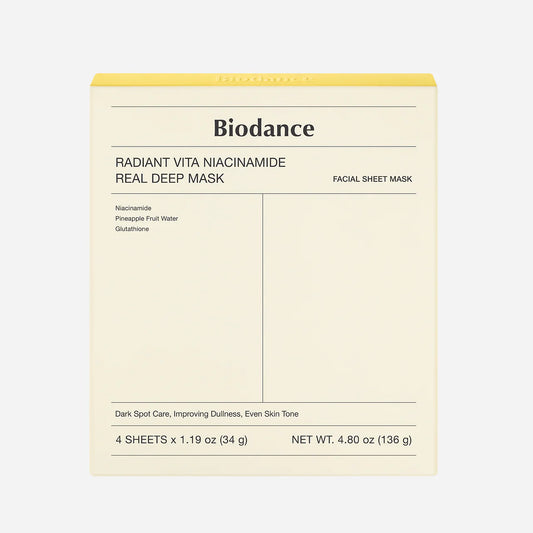 Biodance- Radiant vita niacinamide real deep mask - 4 masques