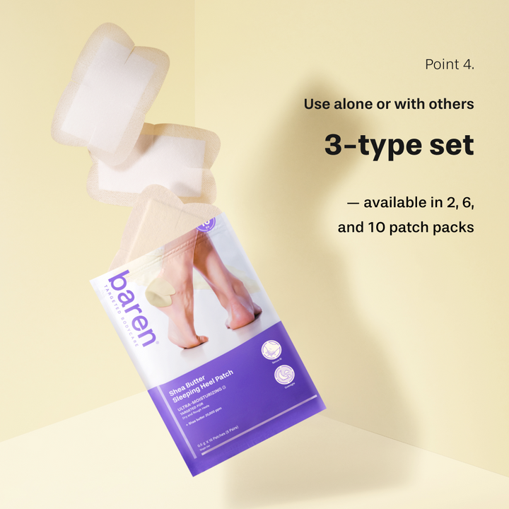 Shea Butter Sleeping Heel Patch, 10pcs