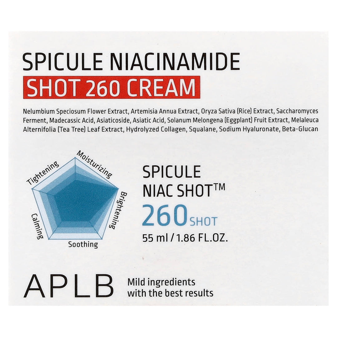 APLB, Spicule Niacinamide Shot 260 Cream , 1.86 fl oz (55 ml)
