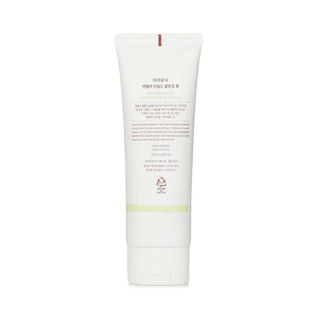 IUNIK Centella Mild Cleansing Foam – Gentle Cleansing Facial Wash With Centella Extract