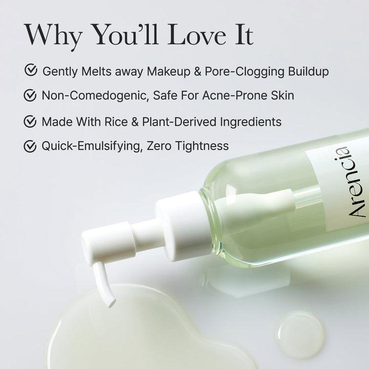Pore Melt Mochi  Makeup-Removing Cleansing Oil, Non-Comedogenic, Acne-Safe, Rice Amino Acids HD, Vitamin E, Cica, & Ceramide, 6.76 fl oz