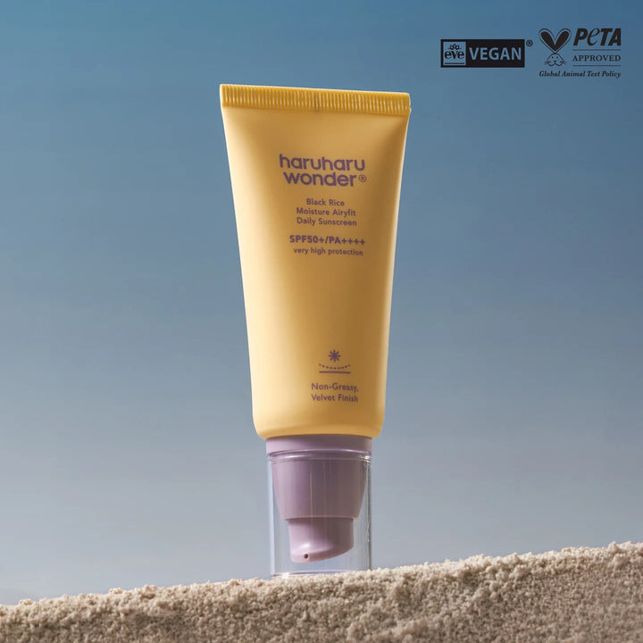 haruharu wonder - Crème Solaire Airyfit à l'Hydratation de Riz Noir SPF50+ - 50ml
