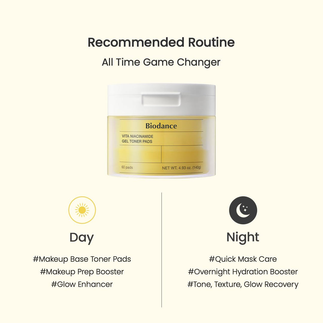 BIODANCE - Vita Niacinamide Gel Toner Pad (60ea)