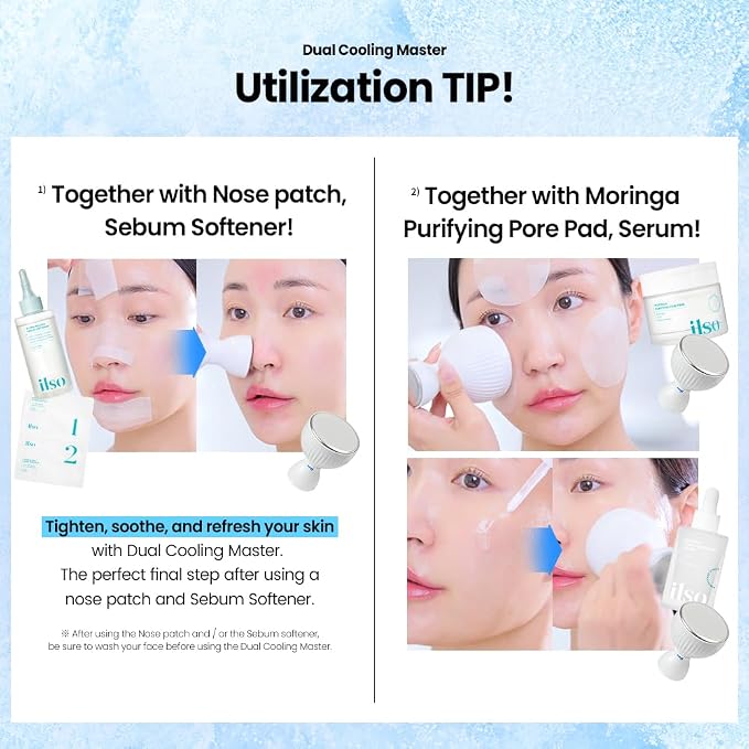 ilso Dual Cooling Master, Stainless Steel Cooling Massage Stick for Pores