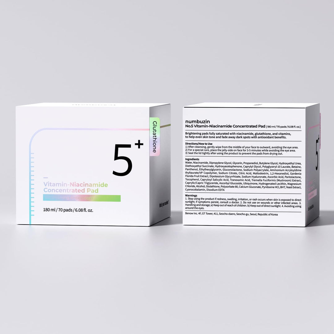 numbuzin- No.5 Vitamin-Niacinamide Disques de coton- 70 Pads