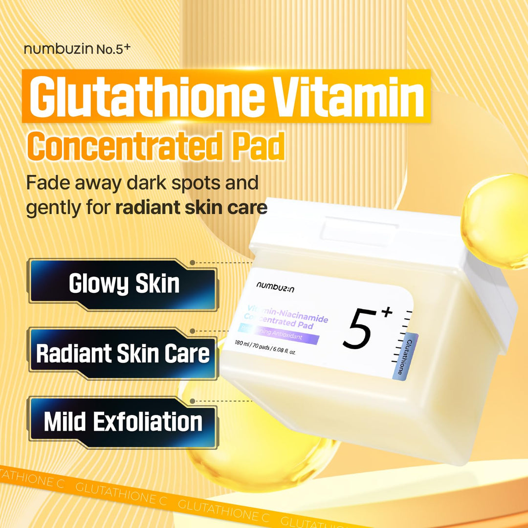 numbuzin- No.5 Vitamin-Niacinamide Disques de coton- 70 Pads