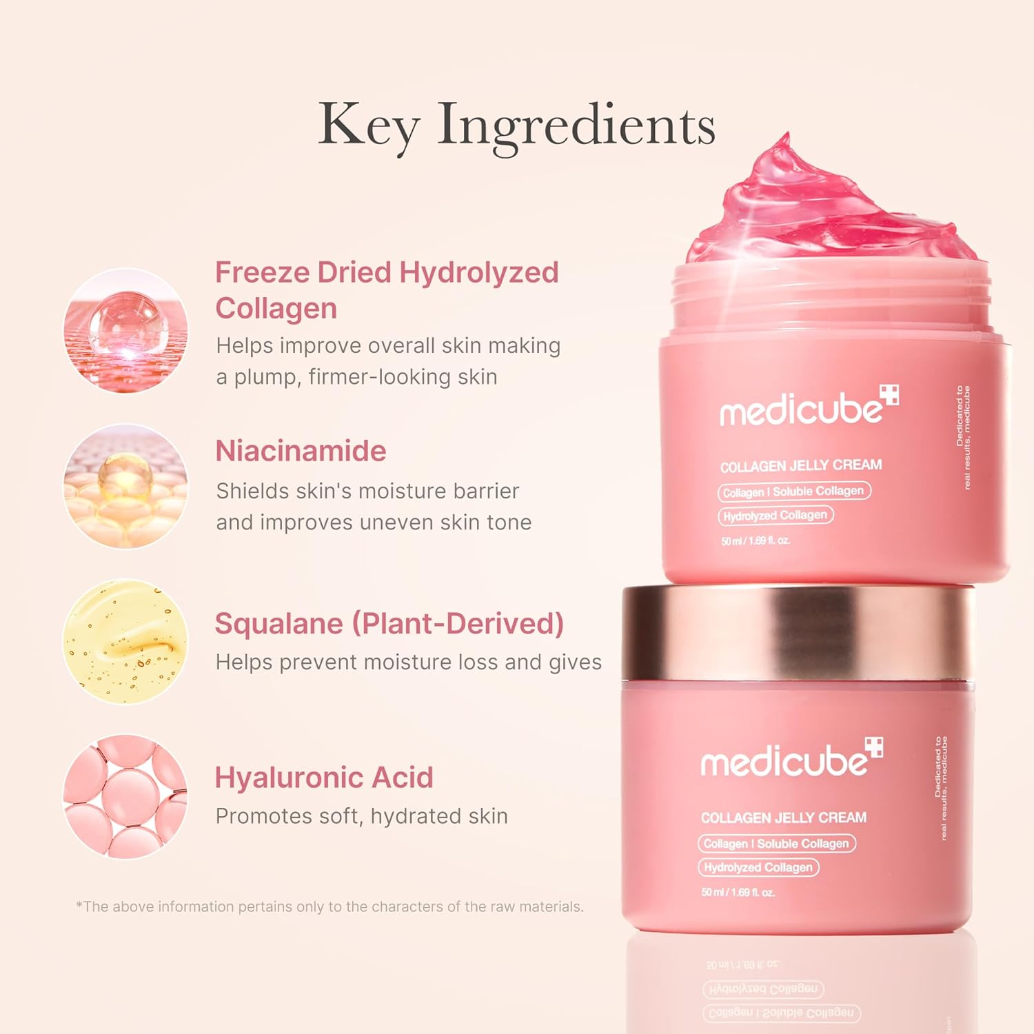 Medicube Collagen Jelly Cream-50ml with Niacinamide and Freeze-Dried Collagen improves uneven skin tone, boosts hydration, and 24-hour glow. No artificial colors. Korean skincare(1.69 fl. oz.)