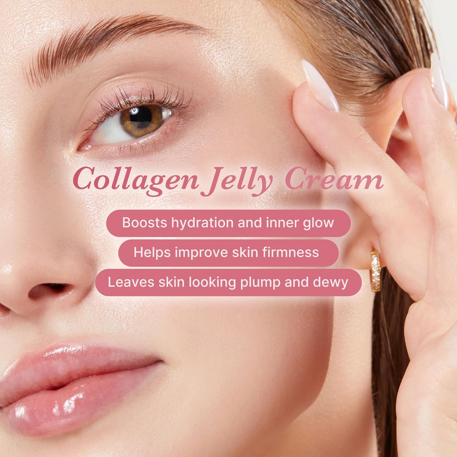 Medicube Collagen Jelly Cream-50ml with Niacinamide and Freeze-Dried Collagen improves uneven skin tone, boosts hydration, and 24-hour glow. No artificial colors. Korean skincare(1.69 fl. oz.)