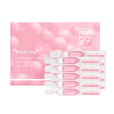 medicube - Sérum éclat régénérant PDRN Pink One Day – Coffret 10 ampoules