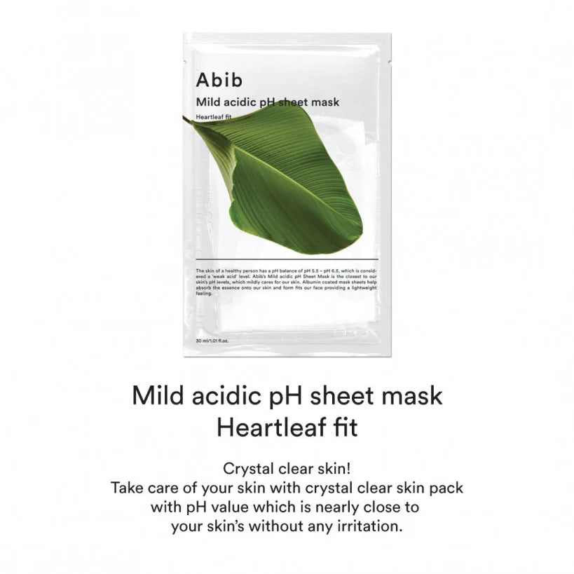 Abib - Mild Acidic pH Sheet Mask Heartleaf Fit