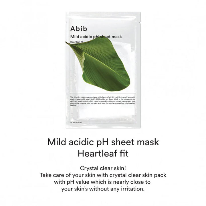 Abib - Mild Acidic pH Sheet Mask Heartleaf Fit
