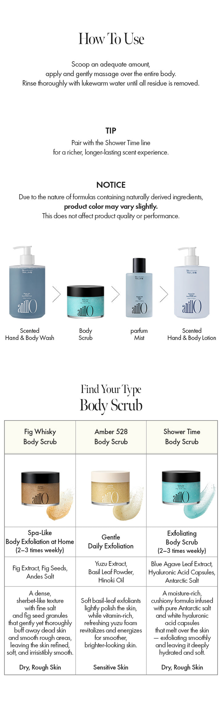Shower TimeBody Scrub - ANILLO