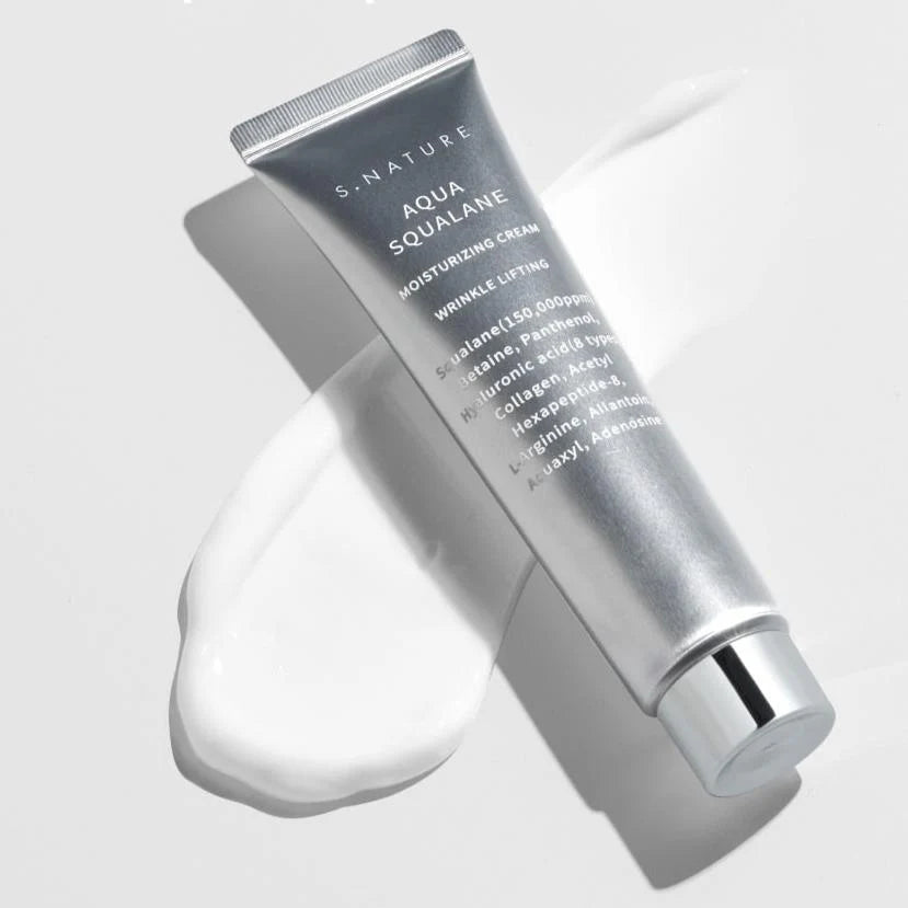 S.NATURE, Crème hydratante, Aqua Squalane, Hydratation, Peau nourrie, Squalane, Soin de la peau, Peau douce, Soin réparateur, Peau lisse, Hydratation intense, Crème nourrissante, Soin quotidien, Peau éclatante, Soin hydratant, Crème légère