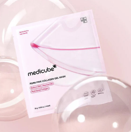 medicube- Masque gel au collagène rose PDRN