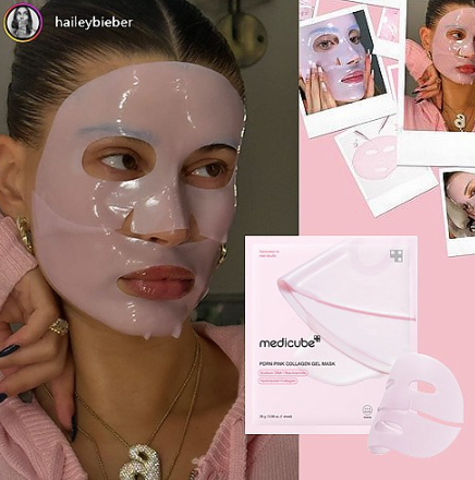 medicube- Masque gel au collagène rose PDRN