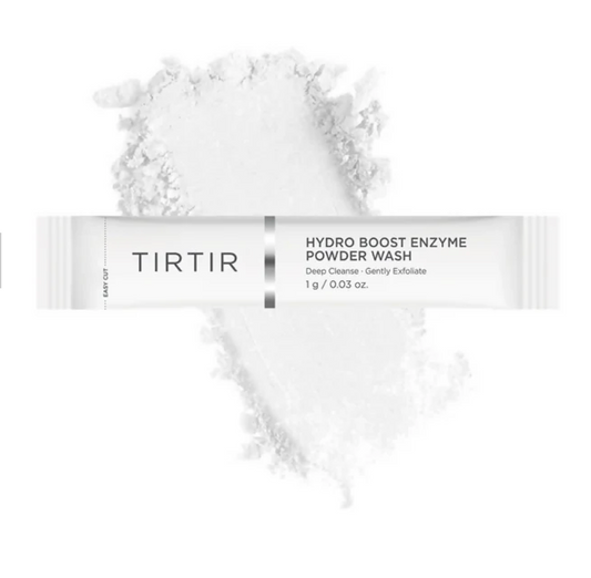 TIRTIR, Poudre nettoyante, Enzymatique, Hydro Boost, Nettoyage en profondeur, Peau hydratée, Soin purifiant, Peau douce, Exfoliation douce, Peau éclatante, Nettoyant doux, Soin de la peau, Routine de soins, Peau nourrie, Soin revitalisant, Soin hydratant