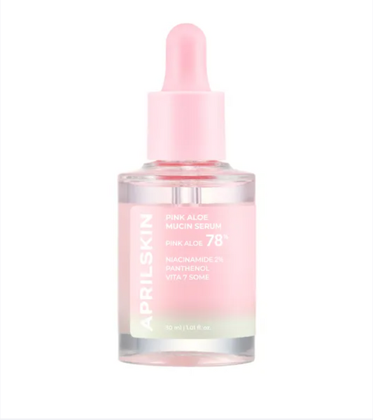 APRILSKIN Sérum Pink Aloe Mucin, Hydratation Intense, Peau Apaisée, K-Beauty, Skincare Coréenne, Aloe Vera, Mucin Végétal, Éclat Naturel, Peau Repulpée, Soin Visage, Barrière Cutanée, Peau Sensible, Texture Légère, Teint Frais