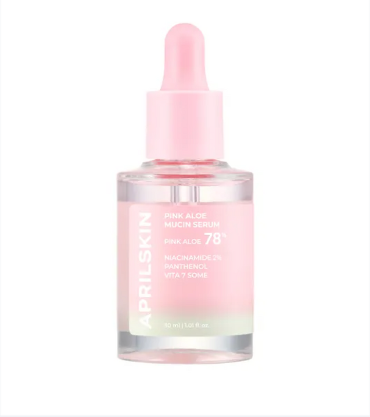 APRILSKIN Sérum Pink Aloe Mucin, Hydratation Intense, Peau Apaisée, K-Beauty, Skincare Coréenne, Aloe Vera, Mucin Végétal, Éclat Naturel, Peau Repulpée, Soin Visage, Barrière Cutanée, Peau Sensible, Texture Légère, Teint Frais