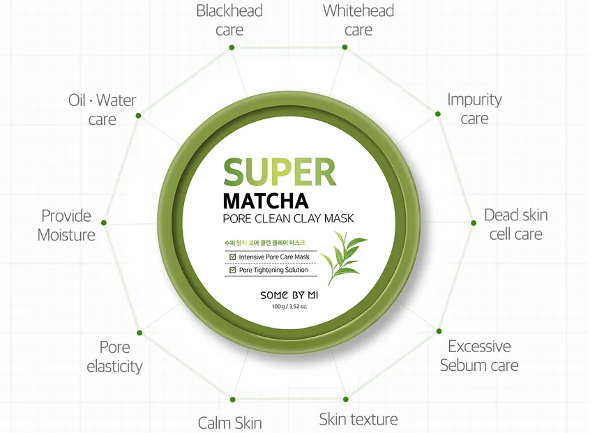 SOME BY MI - Super Matcha Pore Clean Clay Mask - Masque à l'argile