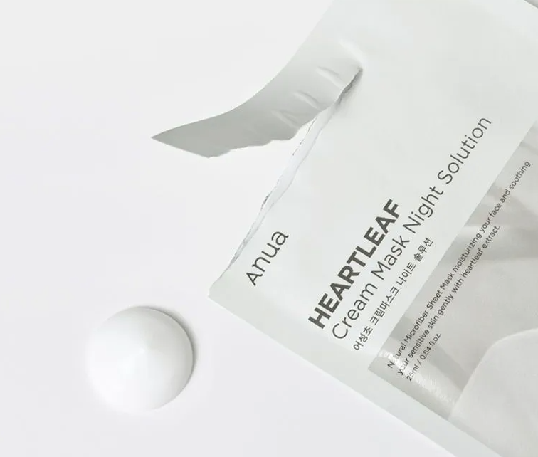 Anua- Pack de solution de nuit Heartleaf Cream Mask - Masque hydratant