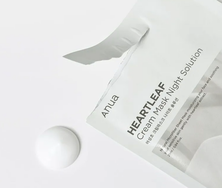 Anua- Pack de solution de nuit Heartleaf Cream Mask - Masque hydratant