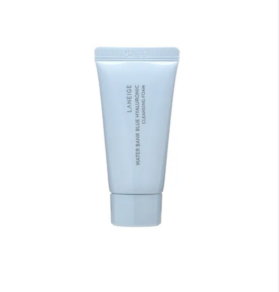 LANEIGE, Water Bank, Blue Hyaluronic, Mousse nettoyante, Hydratation, Peau nourrie, Nettoyant doux, Soin purifiant, Peau éclatante, Hyaluronique, Nettoyage en profondeur, Peau douce, Soin du visage, Soin quotidien, Peau fraîche, Soin hydratant