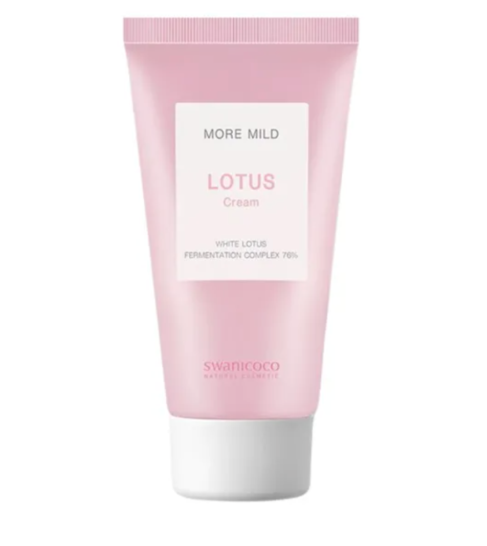 SWANICOCO, Lotus Crème hydratante, Peau sensible, Apaisante, Revitalisante, Extrait de lotus, Soin doux, Hydratation, Peau nourrie, Soin quotidien, Crème légère, Non grasse, Soins de la peau, Cica, Routine de soins