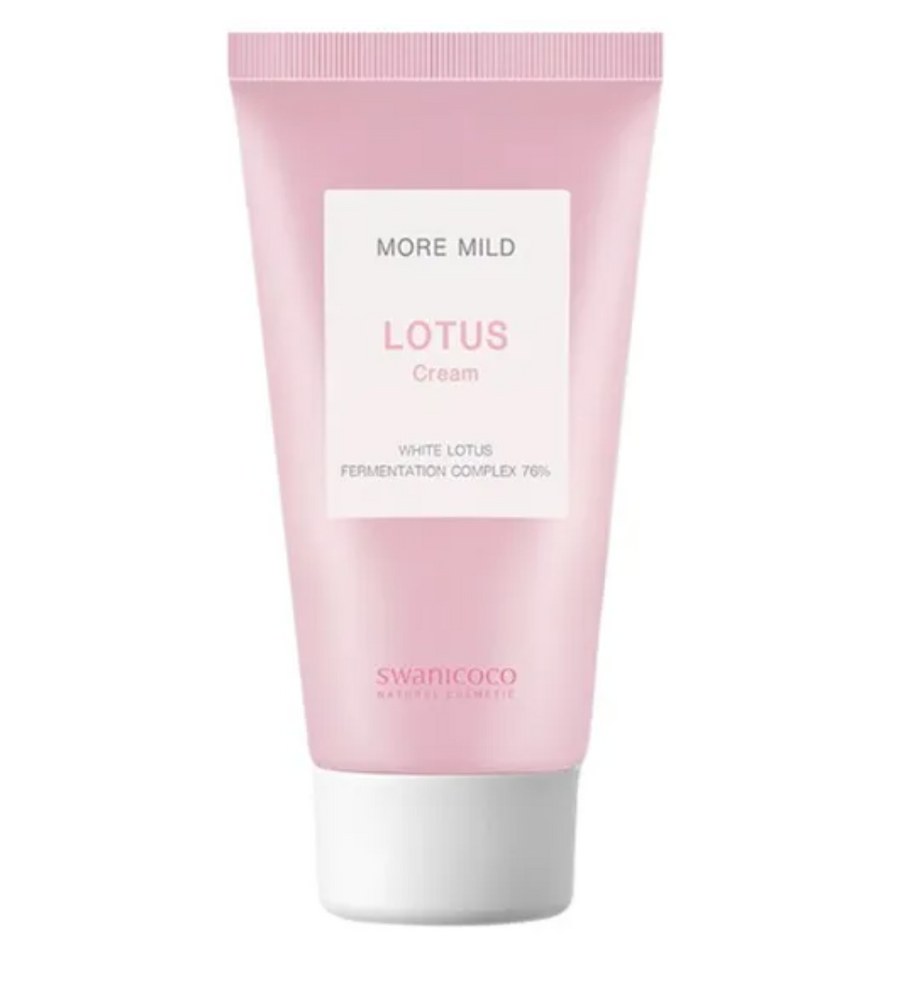 SWANICOCO, Lotus Crème hydratante, Peau sensible, Apaisante, Revitalisante, Extrait de lotus, Soin doux, Hydratation, Peau nourrie, Soin quotidien, Crème légère, Non grasse, Soins de la peau, Cica, Routine de soins