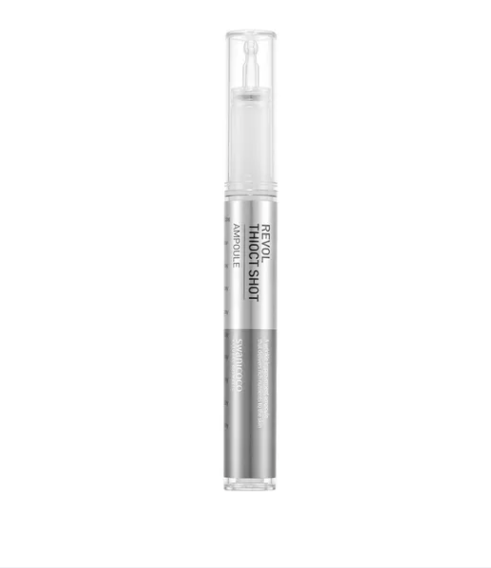 SWANICOCO Ampoule Coup d'Éclat Thioct Revol, Sérum Visage, Peau Éclatante, Anti-Âge, Antioxydant, K-Beauty, Skincare Coréenne, Hydratation Intense, Éclat Naturel, Revitalisant, Peau Lisse, Teint Uniforme, Barrière Cutanée, Soin Illuminant, Peau Radieuse