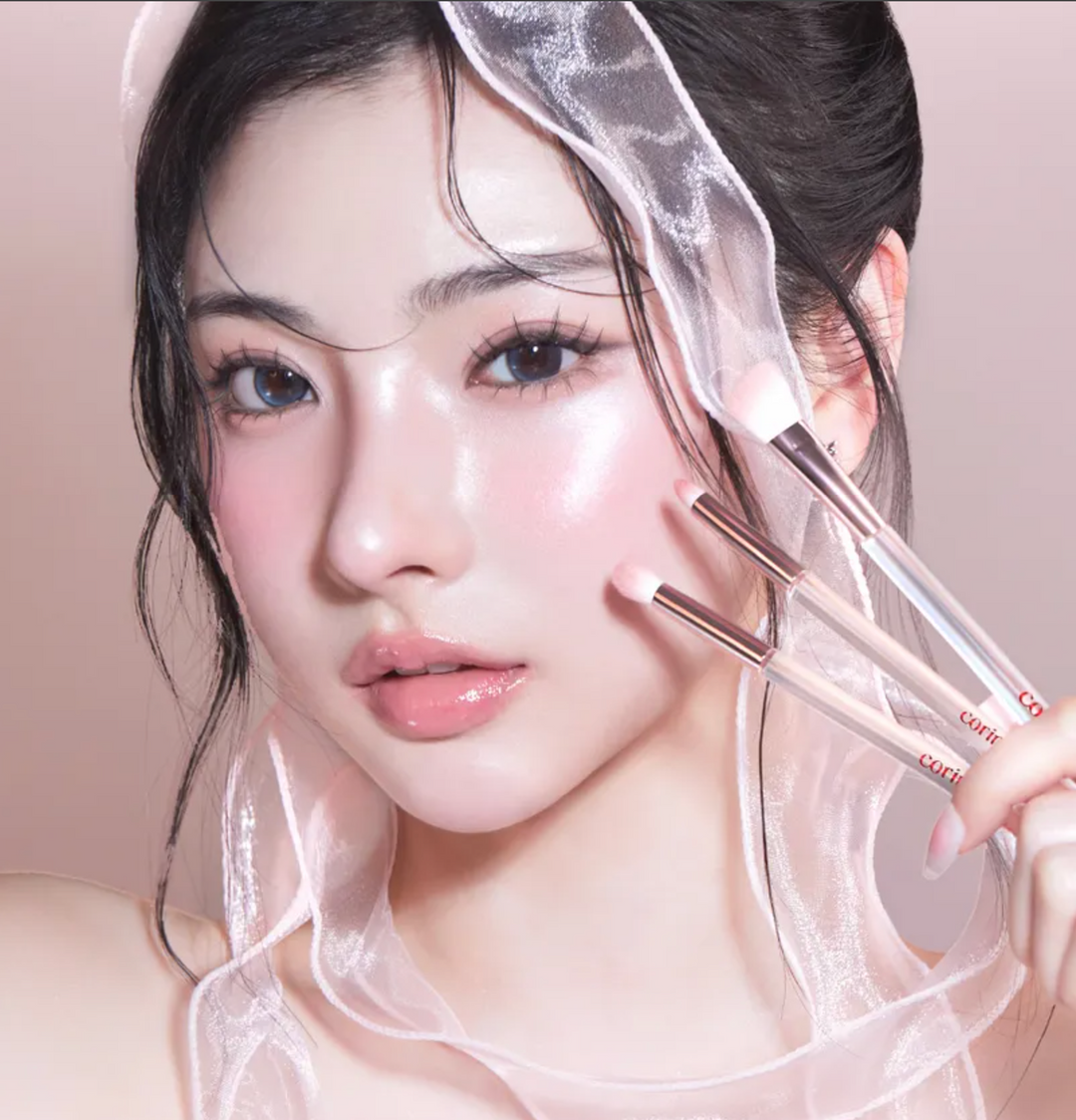 CORINGCO - Pink Pocket Eye Brush Set