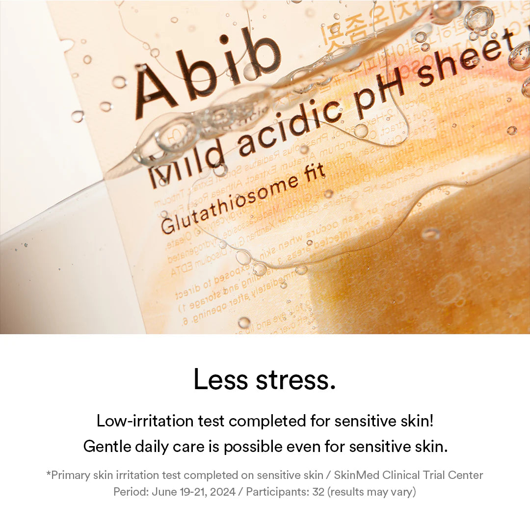 Abib - Mild Acidic pH Sheet Mask Glutathiosome Fit - 1 masque