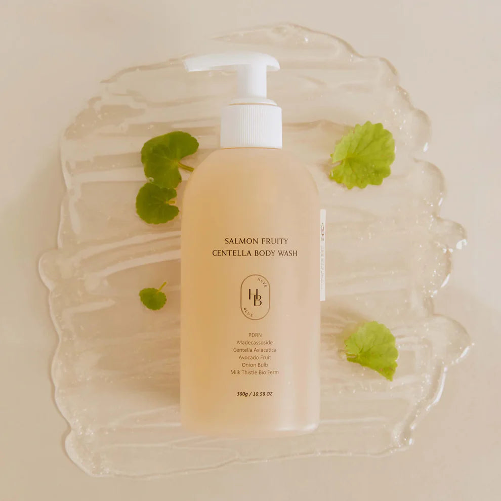 HEVEBLUE - Gel douche Centella & saumon – 300 g