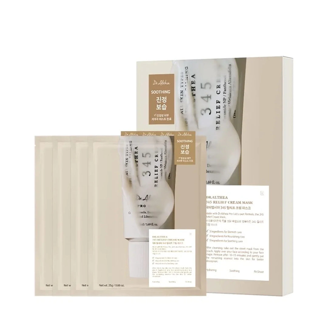 345 Relief Cream Mask Set [4 Masks]