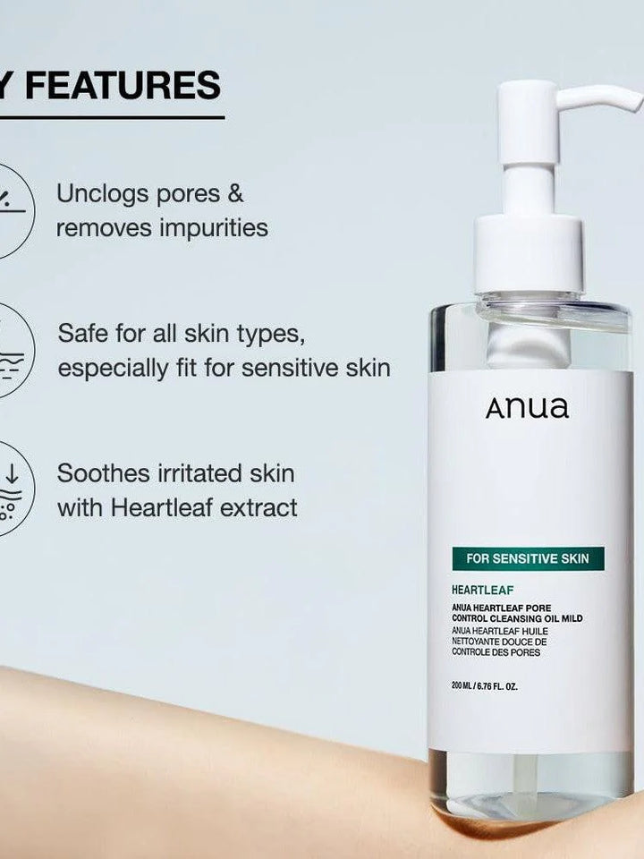 Anua - Huile nettoyante douce pour le contrôle des pores Heartleaf