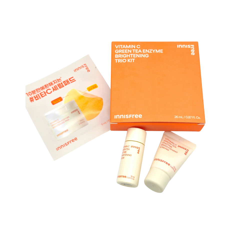 0.87 oz, InnisFree Vitamin C Green Tea Enzyme Brightening Tro Kit