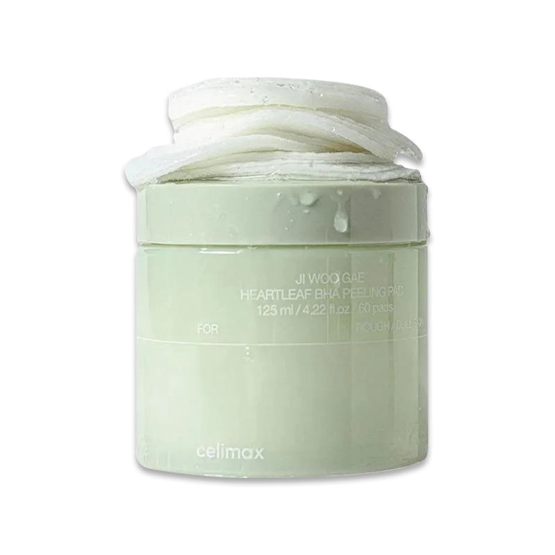 Celimax Ji Woo Gae Heartleaf BHA Peeling Pads – 60 Dual‑Sided