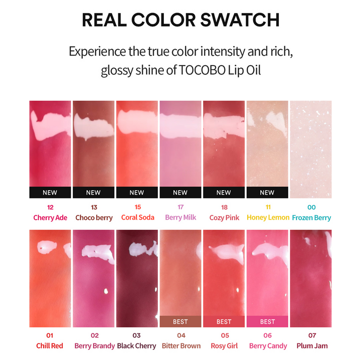 TOCOBO Juicy Berry Plumping Lip Oil: Hydrating, Volumizing, Cruelty-Free, Vegan Formula
