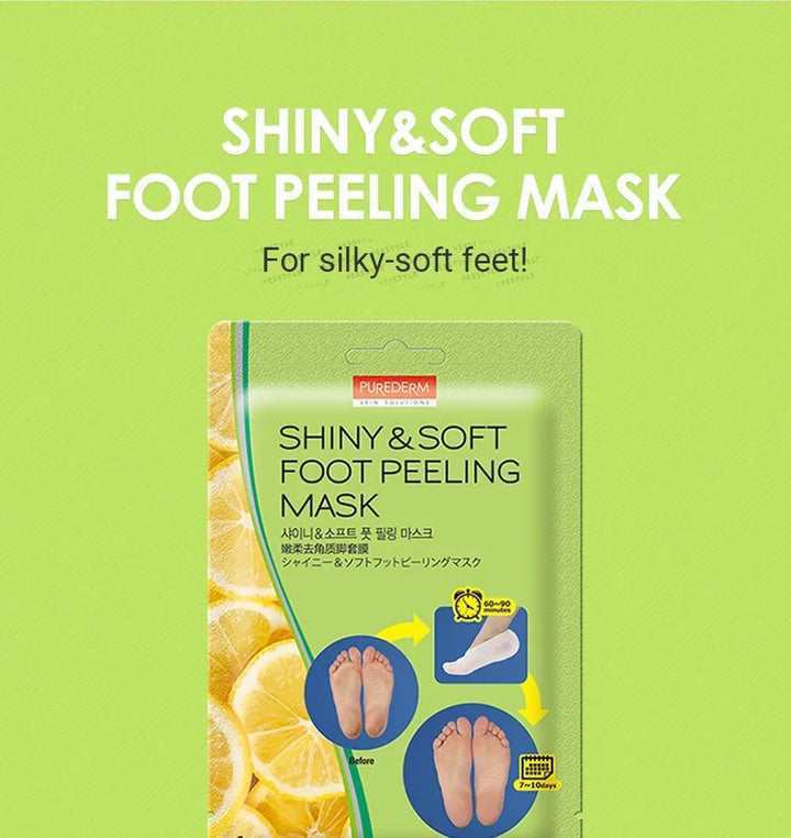 Purederm Advanced Exfoliating Foot Peeling Mask for Silky Soft Feet, 1 Pair